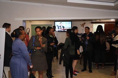 A few of the young alumni who attended the Cheryl Benadie talk at the Wits Club on 29 March 2023. Photo: Peter Maher